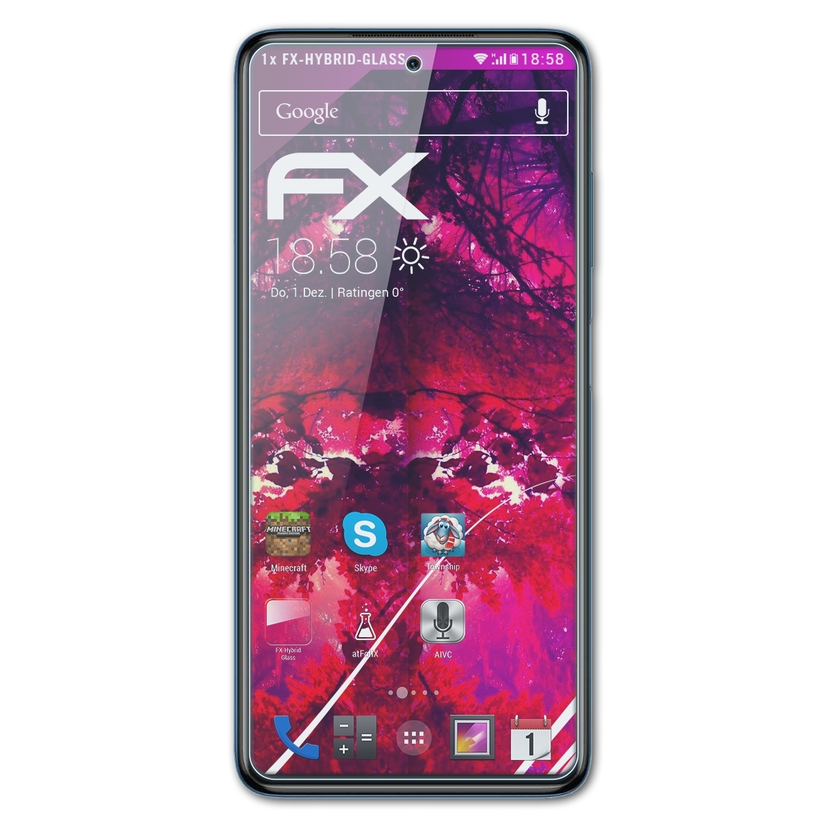 Xiaomi ATFOLIX X3 FX-Hybrid-Glass Poco Pro) Schutzglas(für