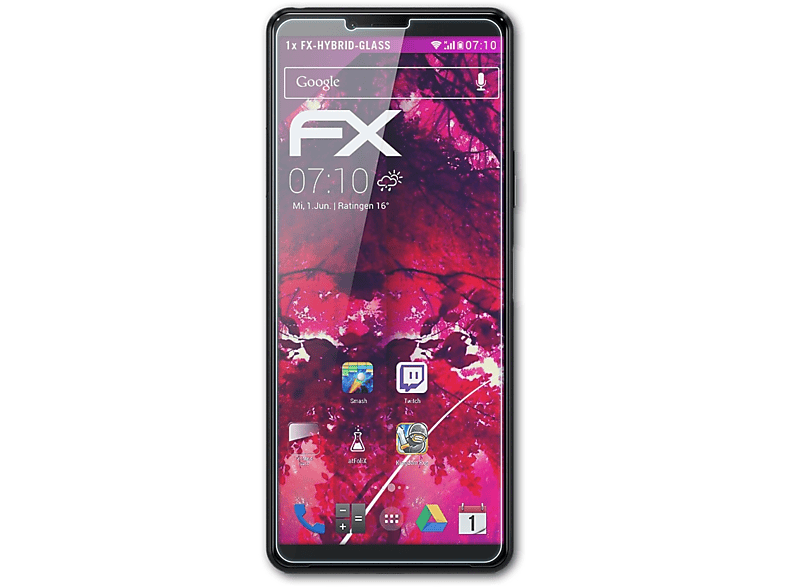 FX-Hybrid-Glass II) 10 ATFOLIX Schutzglas(für Xperia Sony