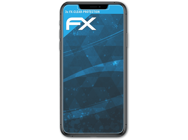 ATFOLIX 3x FX-Clear Displayschutz(für Apple iPhone 11 Pro Max)