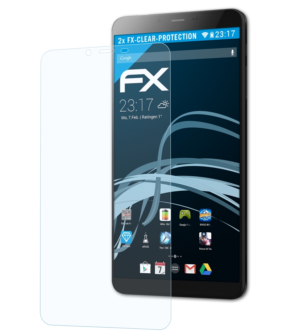 FX-Clear iPlay 2x Alldocube ATFOLIX Displayschutz(für 7T)