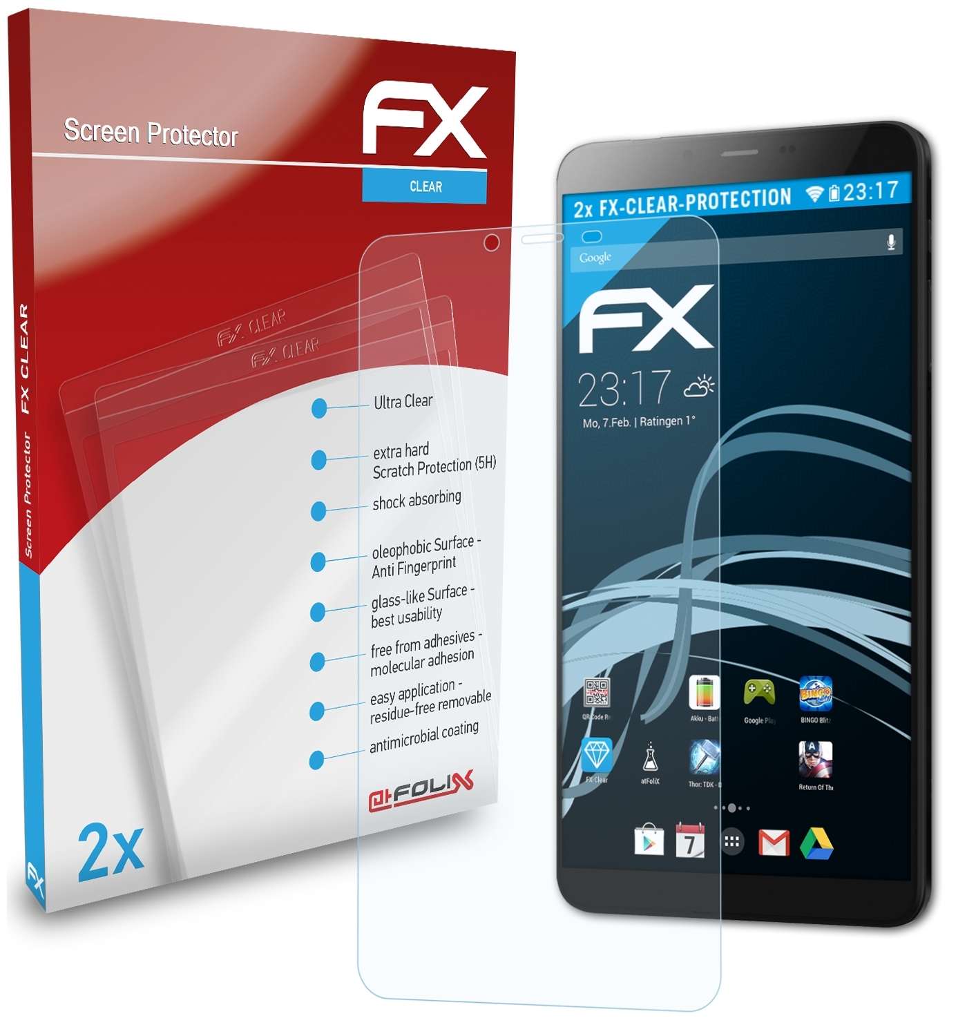 FX-Clear 2x ATFOLIX 7T) Displayschutz(für Alldocube iPlay