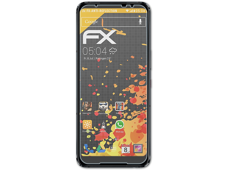 ATFOLIX 3x FX-Antireflex Displayschutz(für Asus ROG Phone 5s)