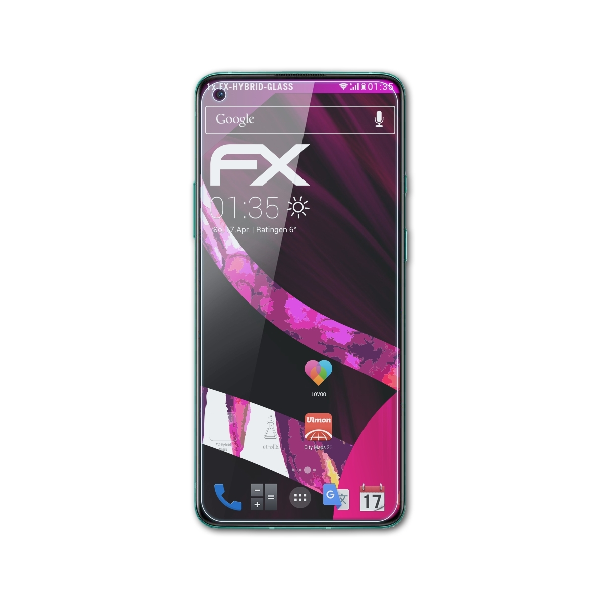 Schutzglas(für OnePlus 8T) FX-Hybrid-Glass ATFOLIX