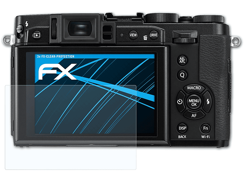 Fujifilm 3x Displayschutz(für X30) ATFOLIX FX-Clear