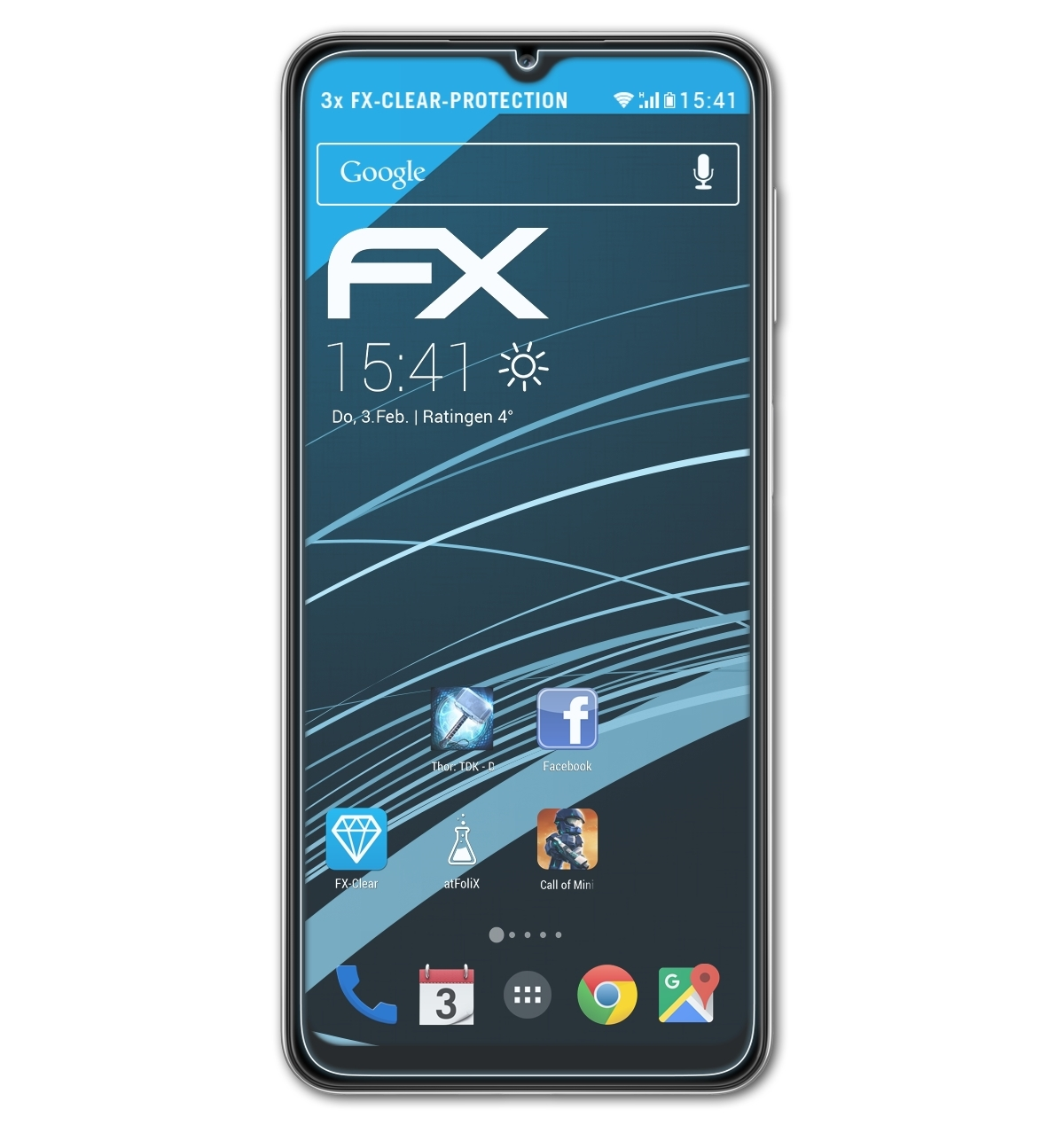 ATFOLIX 3x FX-Clear 5G) Samsung A32 Displayschutz(für Galaxy