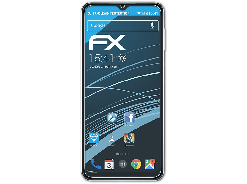 ATFOLIX 3x FX-Clear 5G) Samsung A32 Displayschutz(für Galaxy