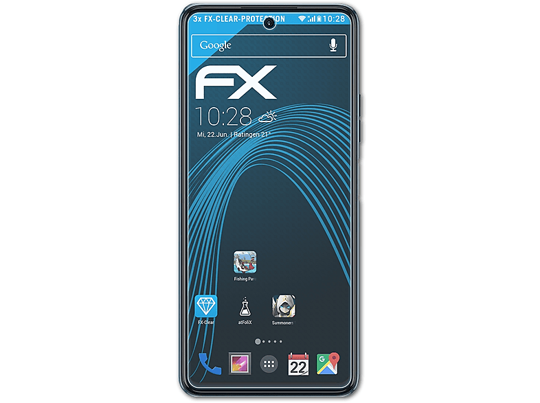 ATFOLIX 3x FX-Clear Displayschutz(für Tecno 17 Pro) Camon