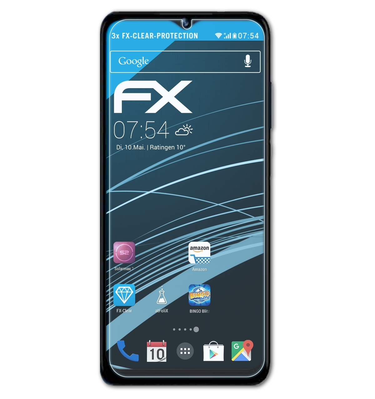 Pro) 3x DOOGEE FX-Clear Displayschutz(für ATFOLIX N40
