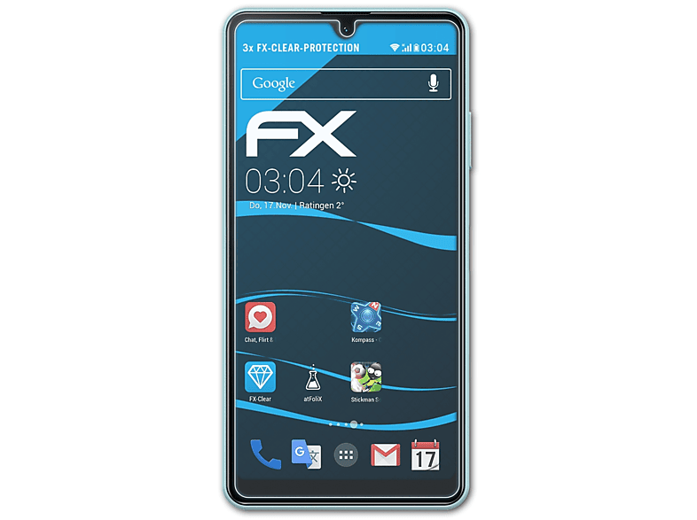 ATFOLIX 3x FX-Clear Displayschutz(für Xperia II Sony Ace (SO-41B))