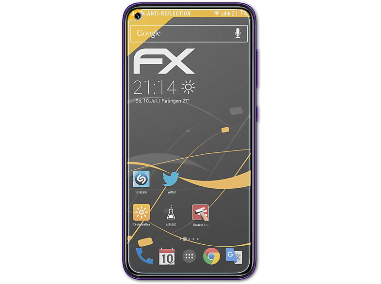 ATFOLIX 3x FX-Antireflex Displayschutz(für Oukitel C21)