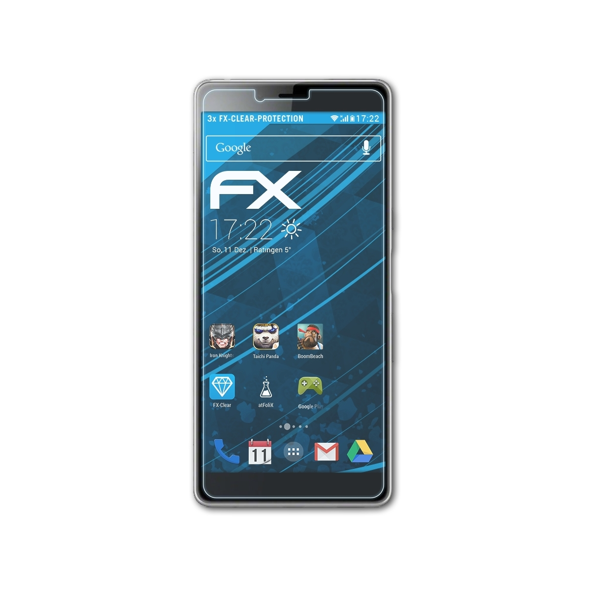 ATFOLIX 3x FX-Clear Displayschutz(für Sony Xperia L3)