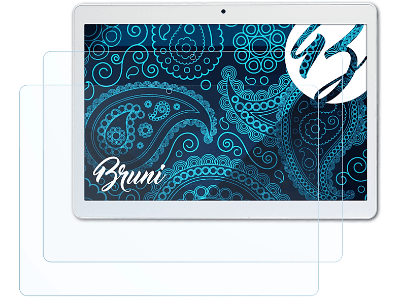 BRUNI 2x Go 10) Schutzfolie(für SmartPad Basics-Clear Mediacom