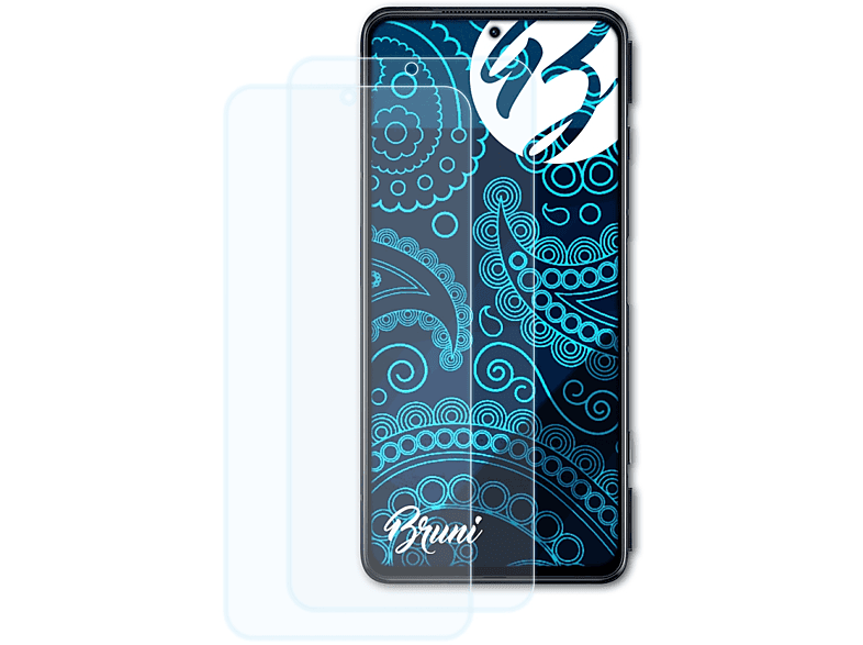 BRUNI 2x Basics-Clear Schutzfolie(für Xiaomi Black Shark 4)