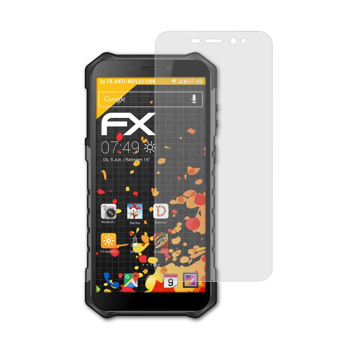 Armor FX-Antireflex Ulefone Displayschutz(für ATFOLIX X3) 3x