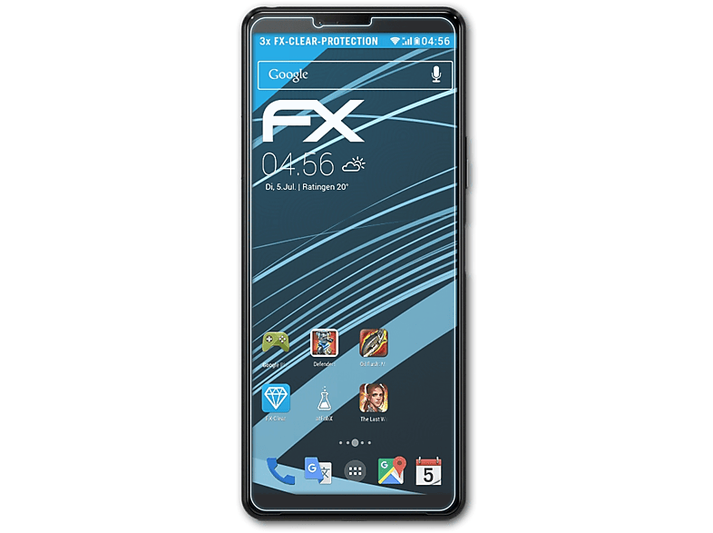 ATFOLIX 3x FX-Clear Displayschutz(für Sony Xperia 10 II)