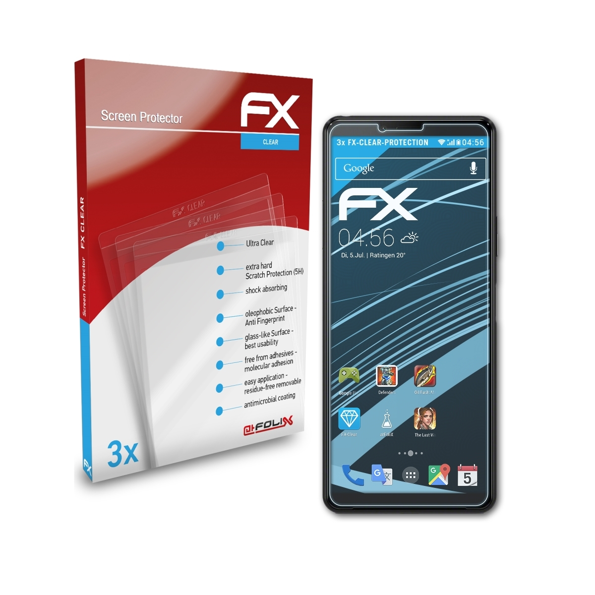 3x Sony FX-Clear Displayschutz(für 10 II) ATFOLIX Xperia