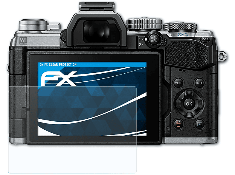 ATFOLIX 3x FX-Clear Displayschutz(für Olympus E-M5 Mark III)