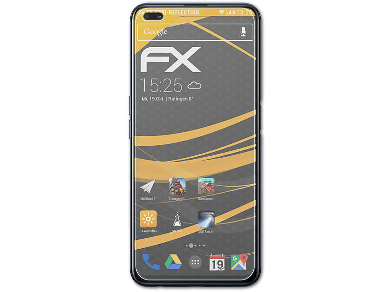 ATFOLIX 3x FX-Antireflex Reno4 Z) Oppo Displayschutz(für