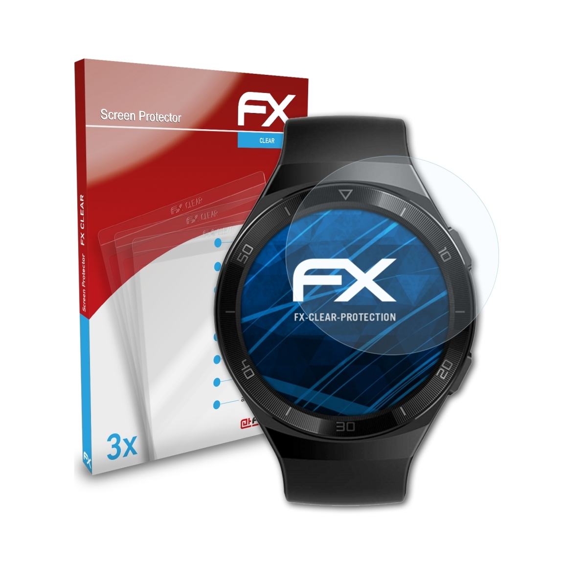 FX-Clear Displayschutz(für 3x Huawei Watch GT2e) ATFOLIX