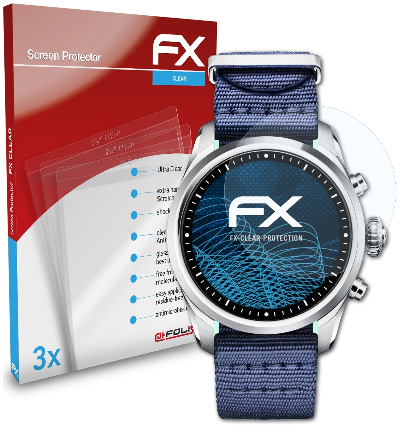 ATFOLIX 3x FX-Clear Displayschutz(für Montblanc Summit 2)