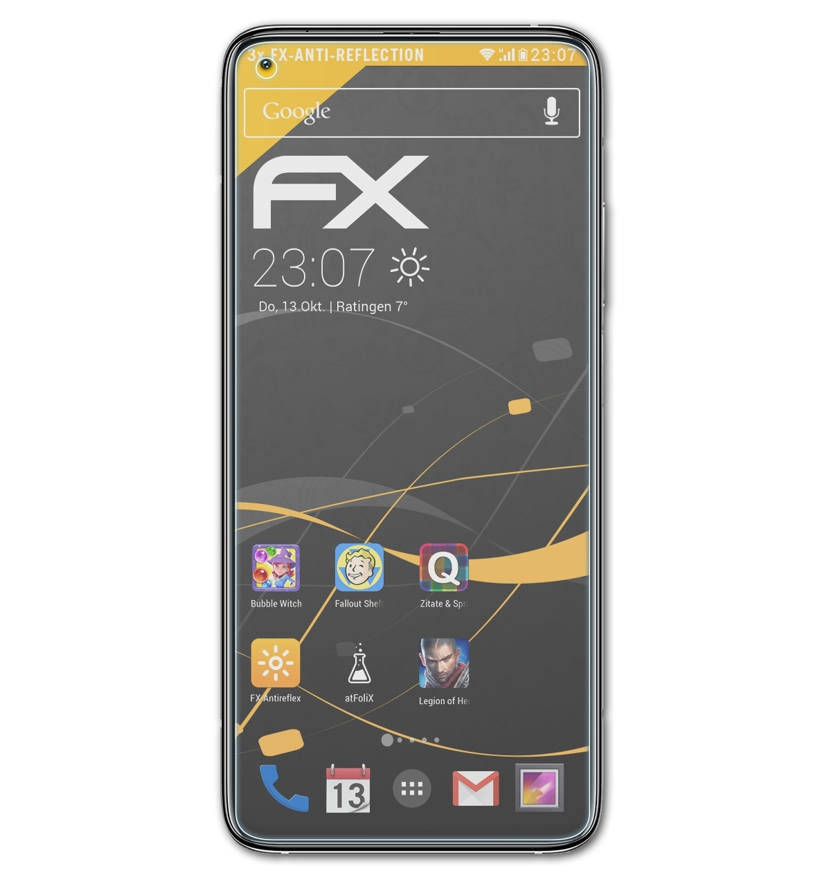 ATFOLIX 3x FX-Antireflex Displayschutz(für Xiaomi 10T) Mi