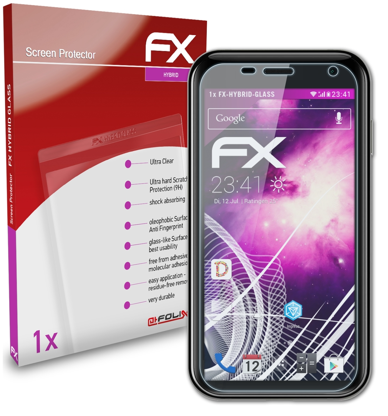 FX-Hybrid-Glass Pepito) Palm ATFOLIX Schutzglas(für