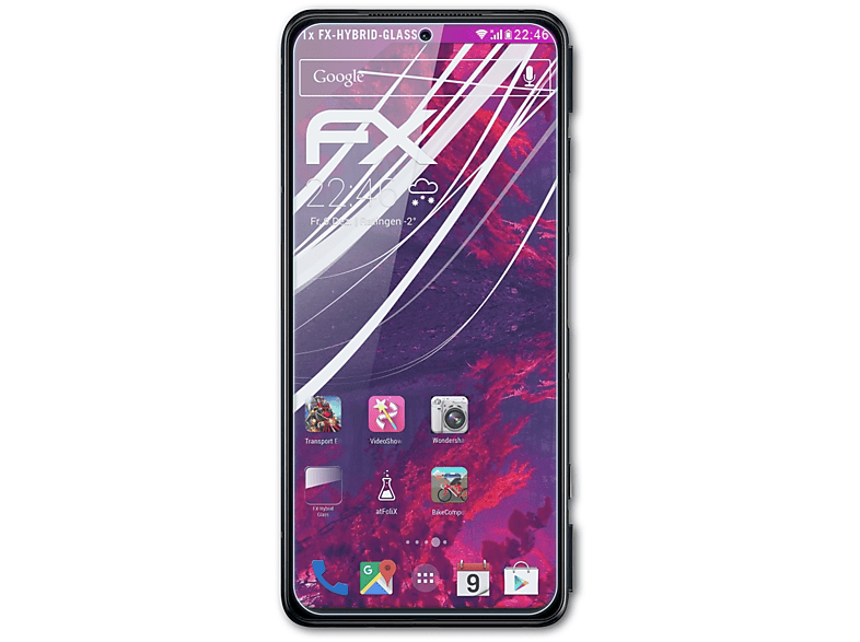 ATFOLIX FX-Hybrid-Glass Schutzglas(für Xiaomi Shark Black 4)