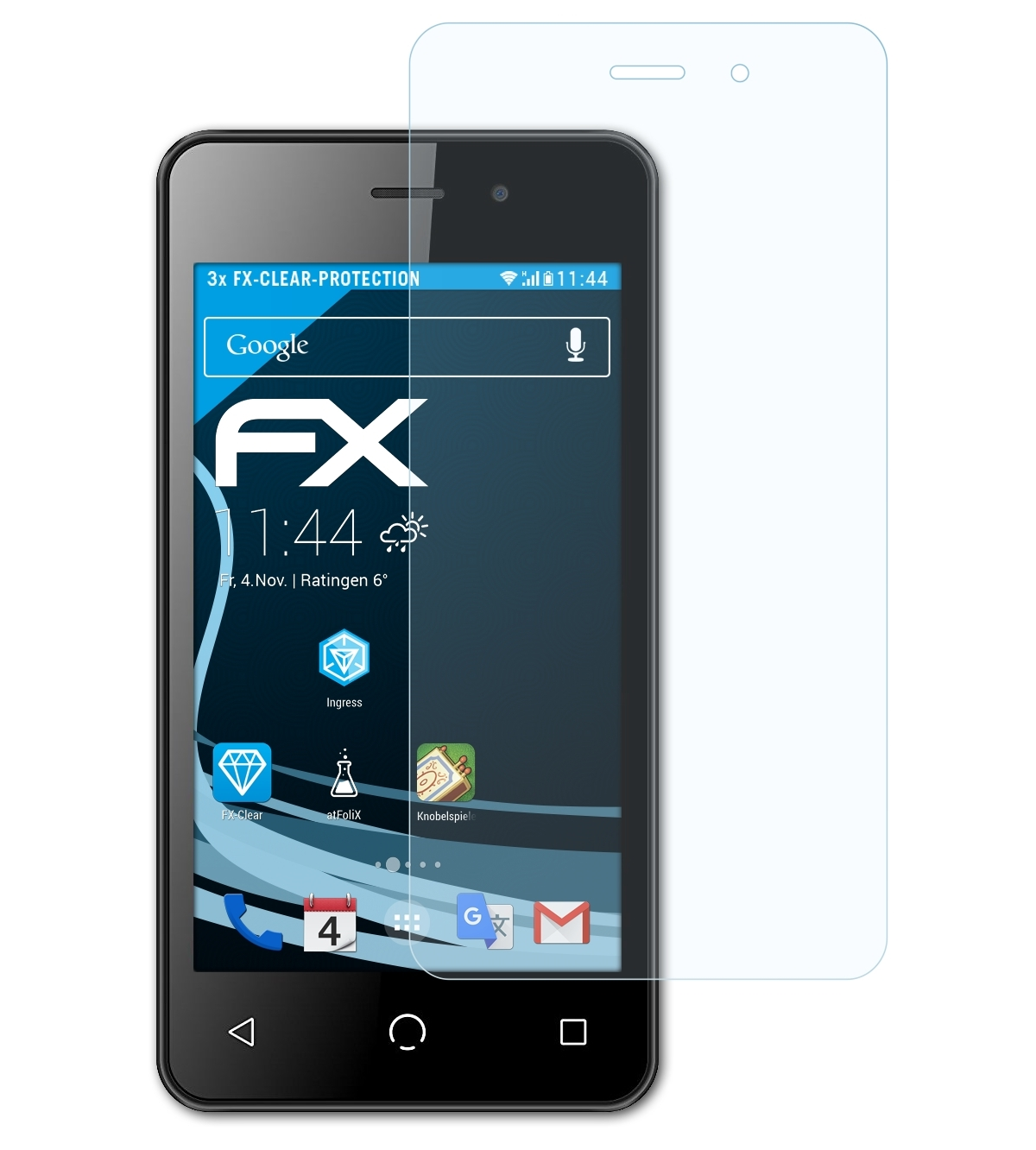 A1) Displayschutz(für 3x ATFOLIX Nuu Mobile FX-Clear