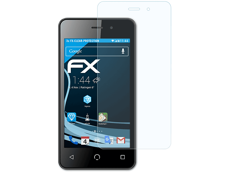 ATFOLIX 3x FX-Clear Displayschutz(für Nuu Mobile A1)