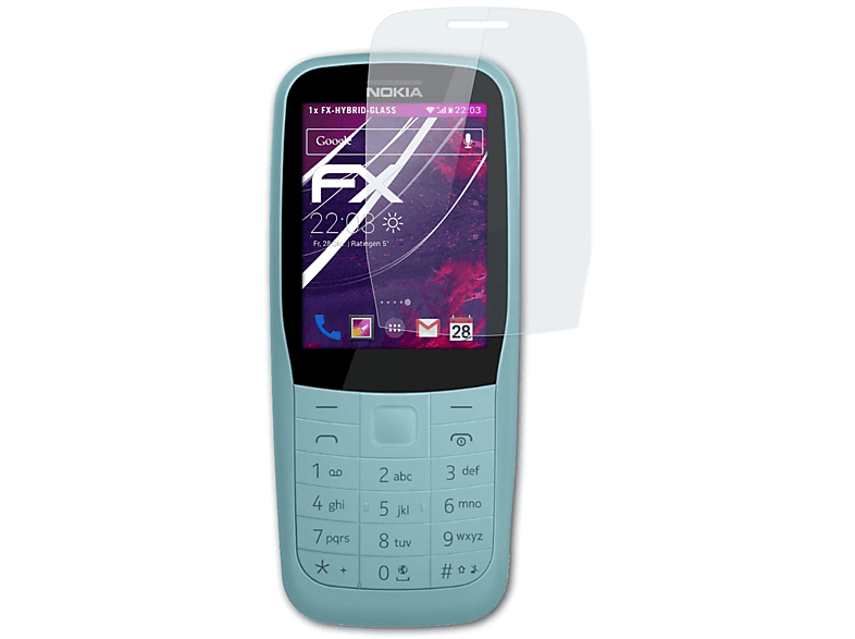 ATFOLIX FX-Hybrid-Glass Schutzglas(für Nokia 220 4G (2019))