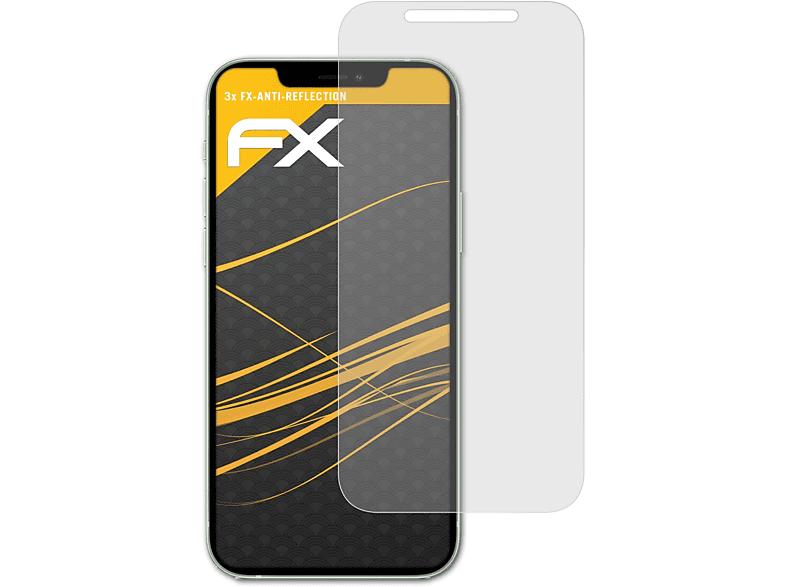 ATFOLIX 3x FX-Antireflex Displayschutz(für Apple iPhone 12)