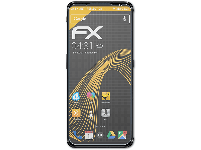 ATFOLIX 3x FX-Antireflex Red Displayschutz(für Nubia Magic 6 Pro)