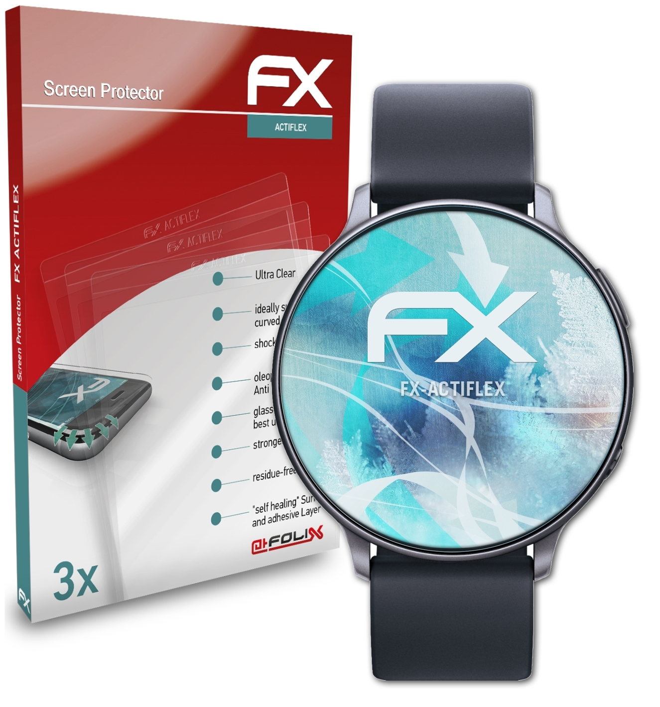 ATFOLIX 3x FX-ActiFleX (38mm)) Smartwatch Display Displayschutz(für