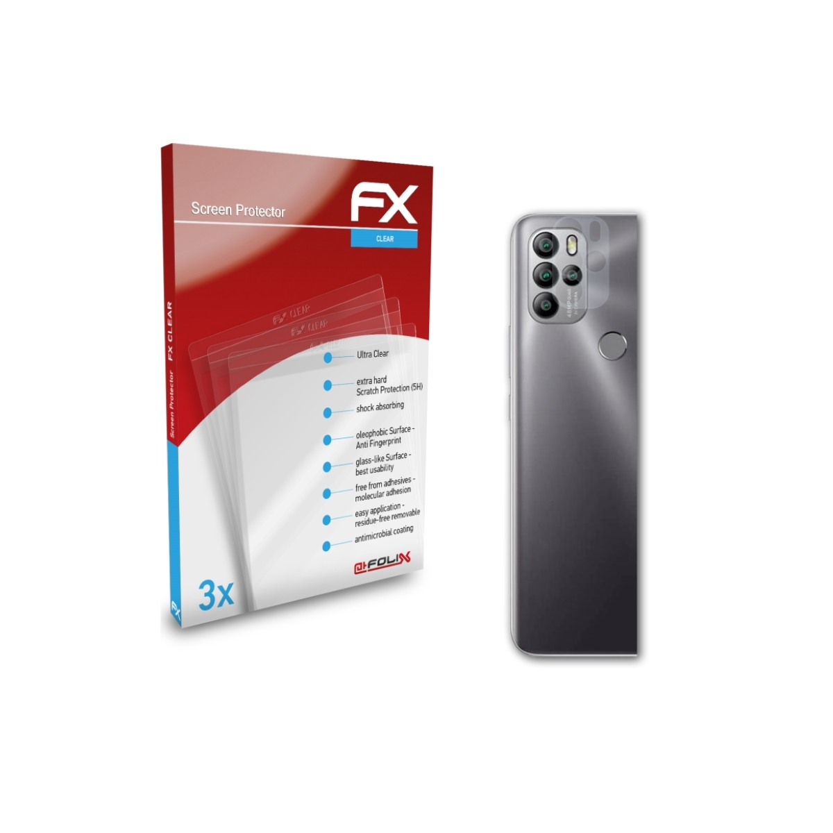 ATFOLIX 3x Gionee Displayschutz(für Lens) FX-Clear M15