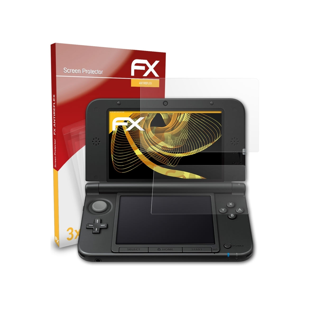 ATFOLIX 3x FX-Antireflex Displayschutz(für XL 3DS (2012)) Nintendo
