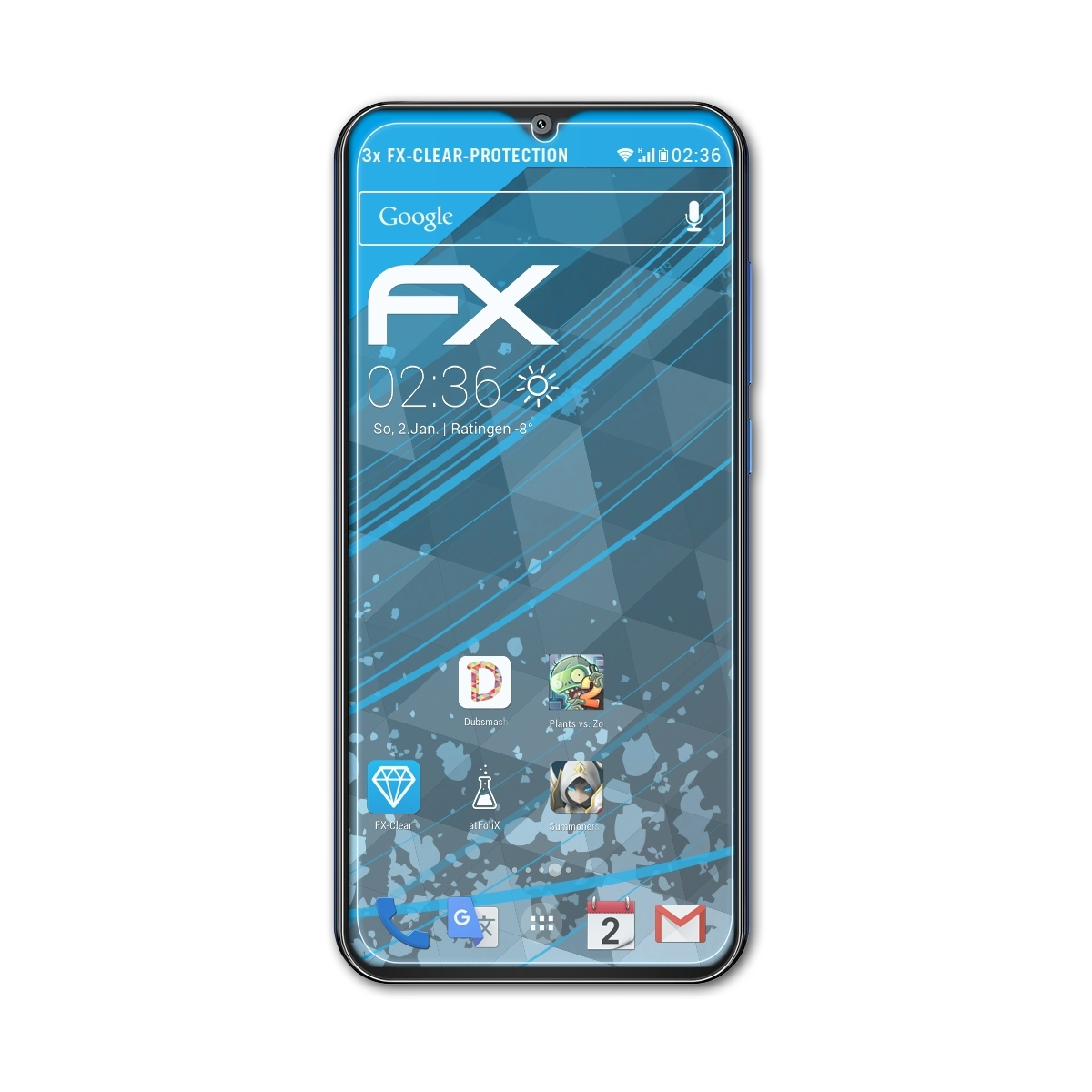 ATFOLIX 3x FX-Clear Displayschutz(für Cubot P30)