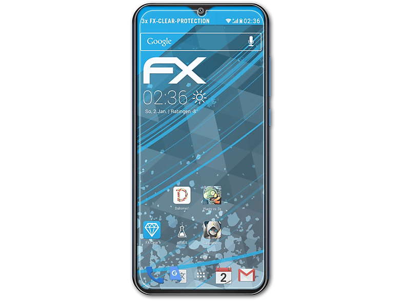 ATFOLIX 3x Cubot FX-Clear P30) Displayschutz(für