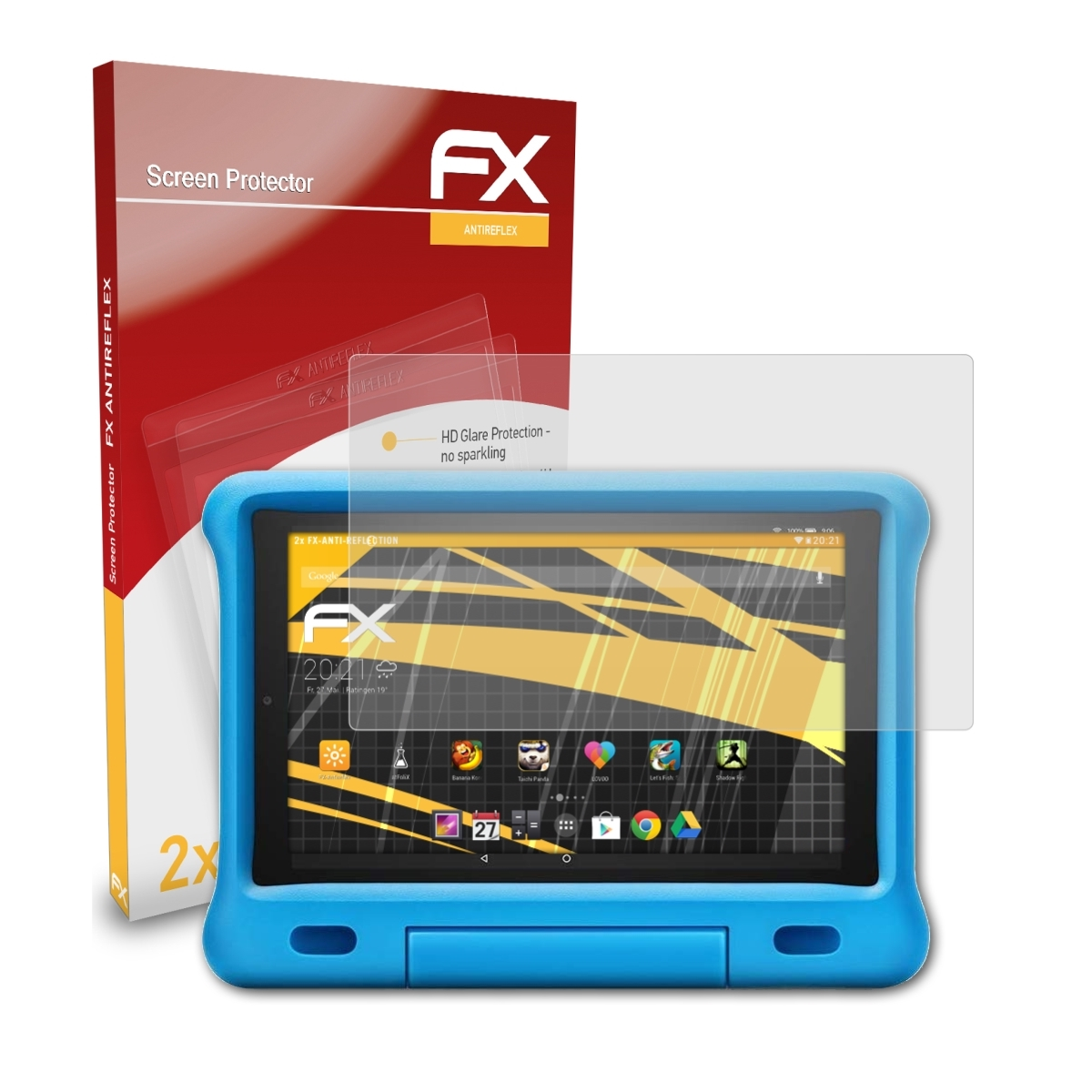 ATFOLIX 2x (Edition 2019)) FX-Antireflex HD Fire Amazon Displayschutz(für Kids 10