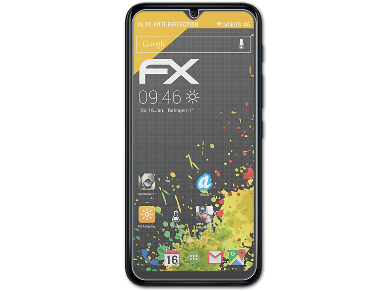 FX-Antireflex Y62) ATFOLIX Wiko 3x Displayschutz(für