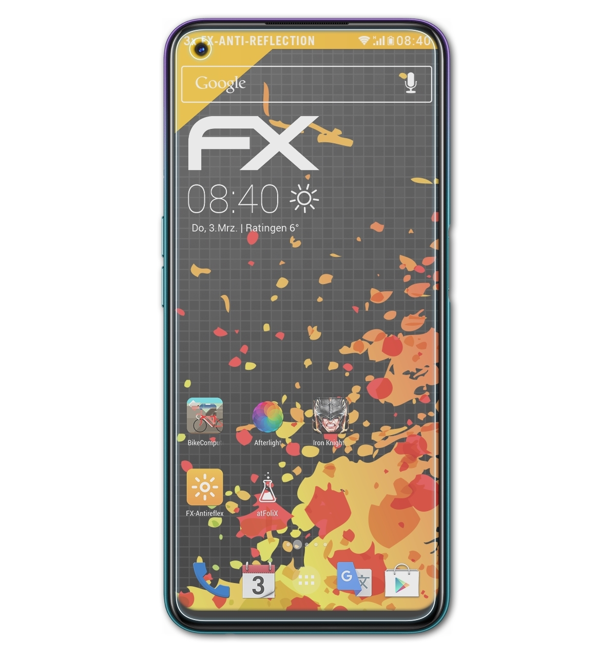 ATFOLIX A72) FX-Antireflex Oppo Displayschutz(für 3x