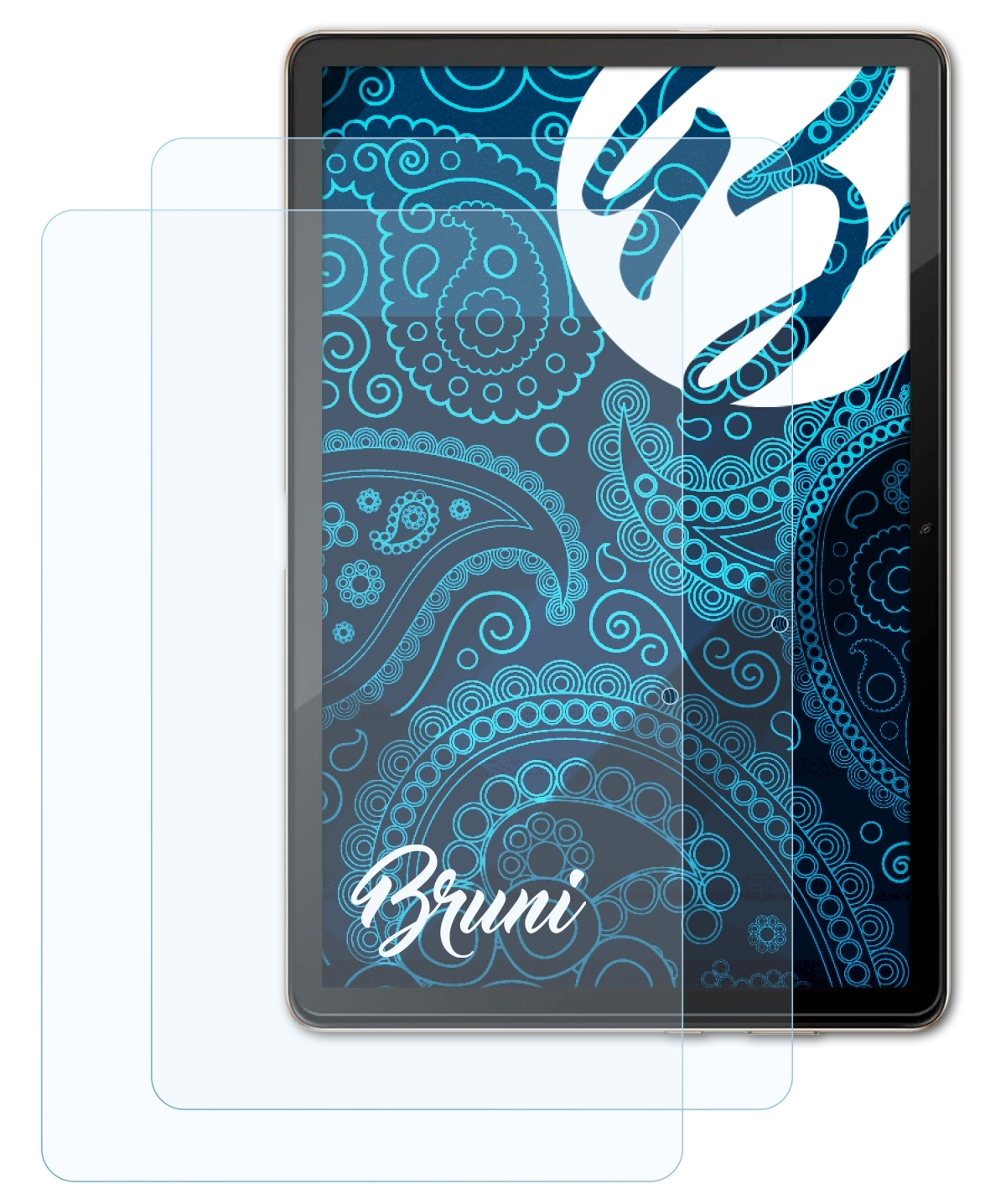 BRUNI 2x Basics-Clear Schutzfolie(für Blackview Slim 4G) Tab 10