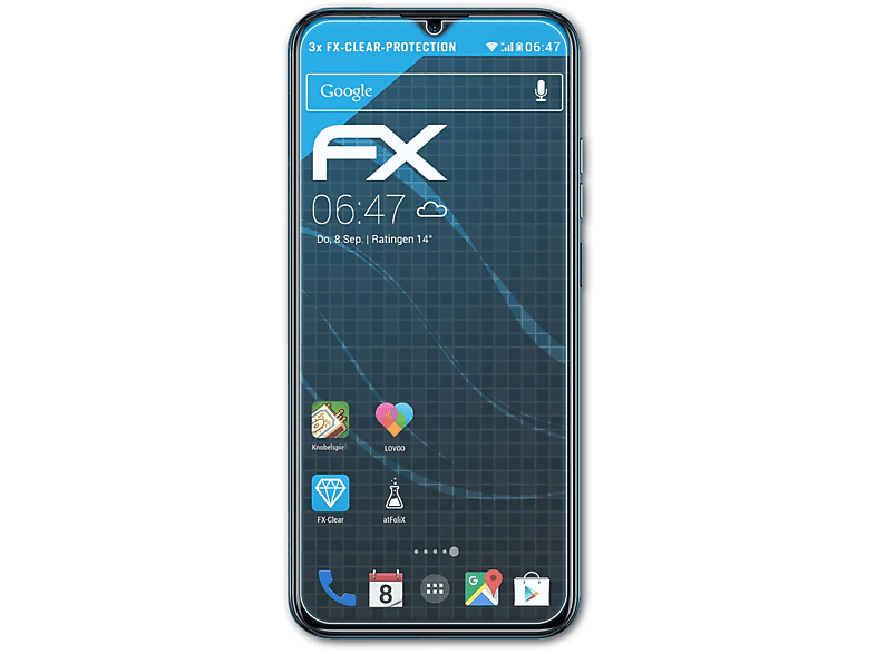 ATFOLIX 3x FX-Clear Displayschutz(für Ulefone 9P) Note