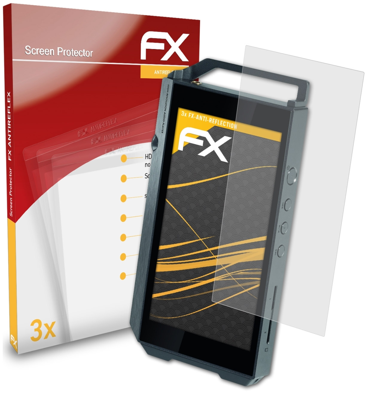 3x XDP-100R) Displayschutz(für ATFOLIX Pioneer FX-Antireflex