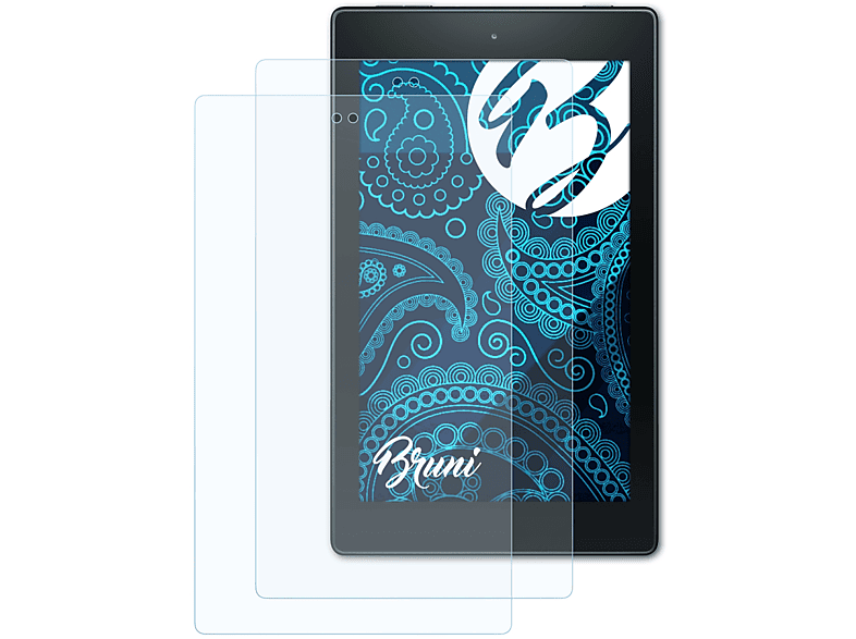 BRUNI 2x Basics-Clear Schutzfolie(für (Model 2017)) 8 HD Fire Amazon