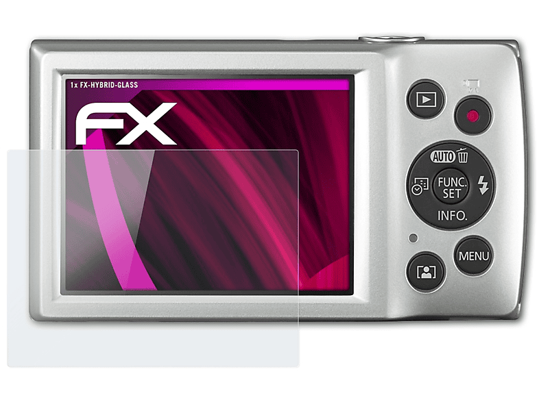 ATFOLIX FX-Hybrid-Glass Schutzglas(für Canon Digital IXUS 185)