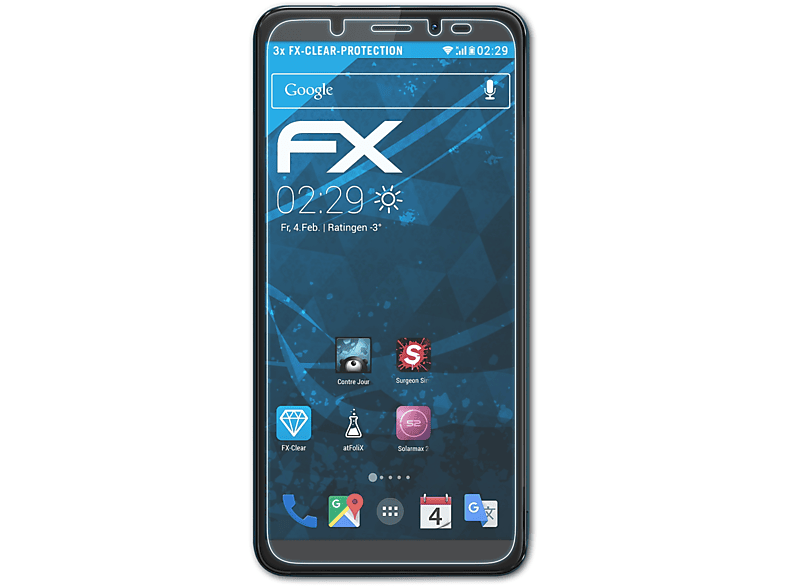 View) 3x FX-Clear Displayschutz(für Wiko ATFOLIX