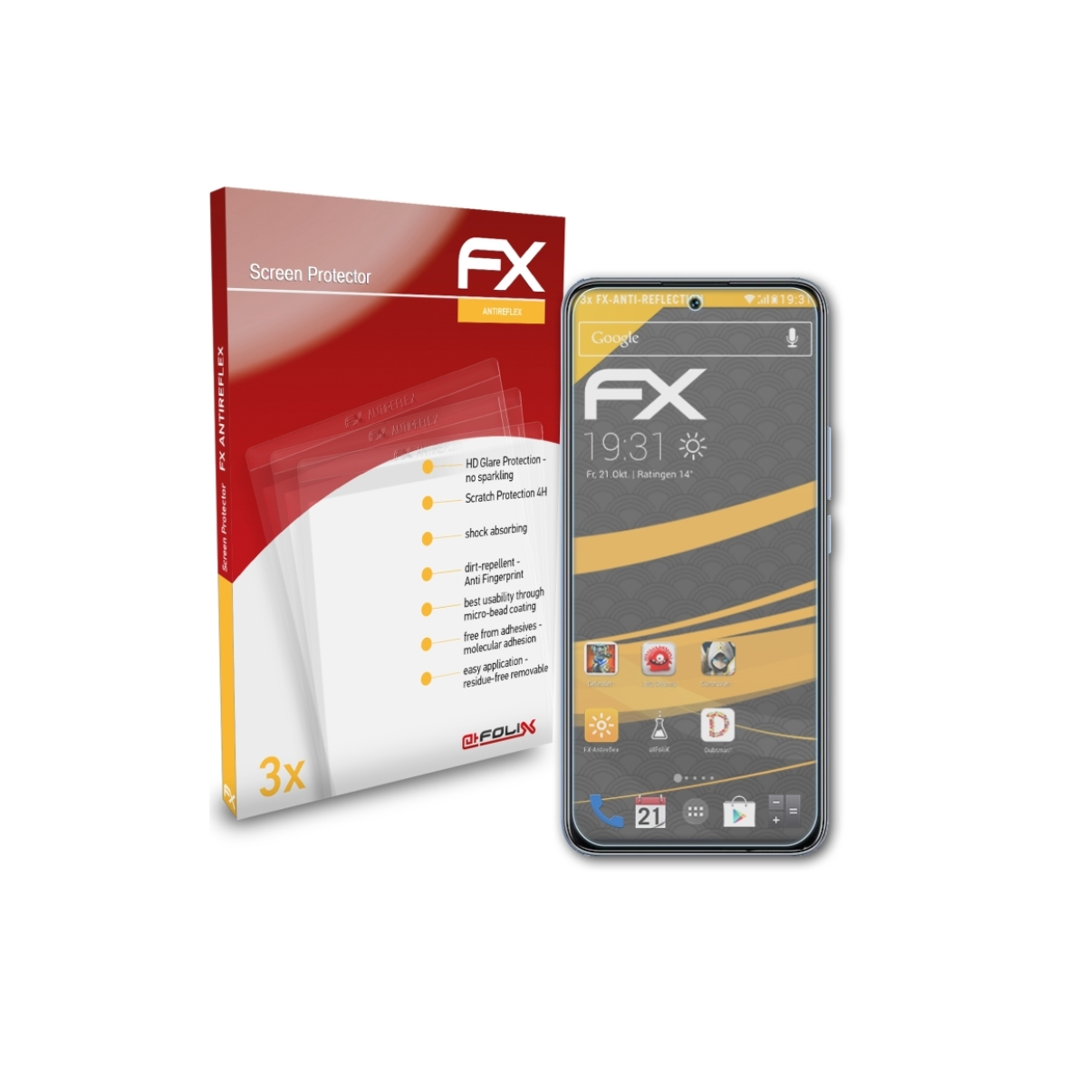 ATFOLIX 18X) Displayschutz(für 3x FX-Antireflex Meizu