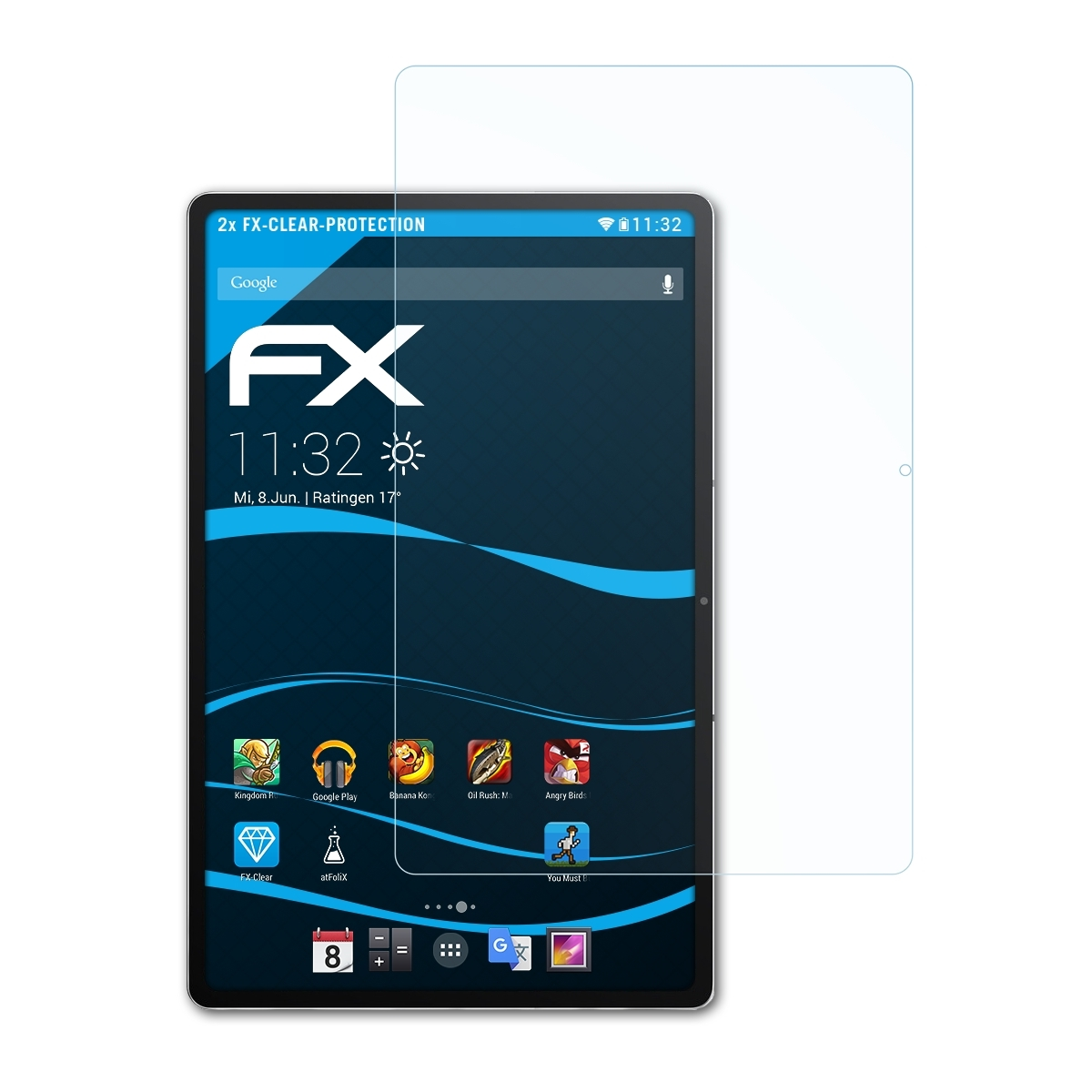 ATFOLIX 2x FX-Clear Displayschutz(für Xiaoxin Lenovo Pad 12.6) Pro