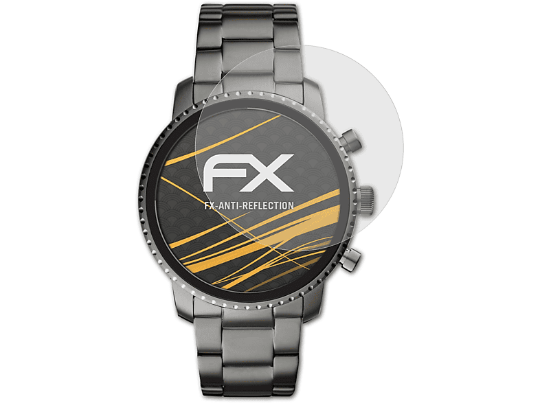 ATFOLIX 3x FX-Antireflex Displayschutz(für Fossil Q Explorist HR (4. Generation))