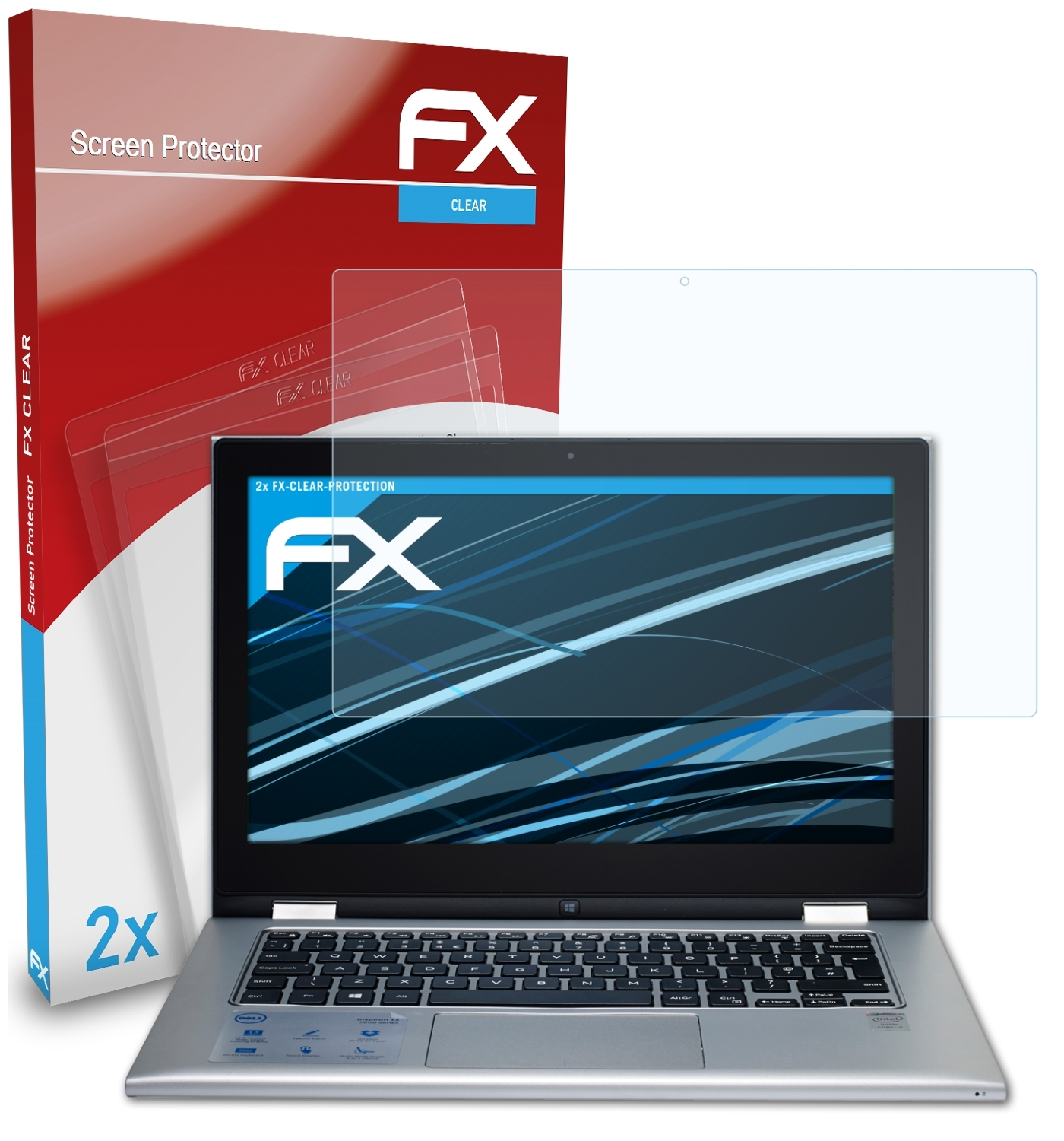 ATFOLIX 2x FX-Clear 13 Dell Displayschutz(für (2015)) Inspiron 7000